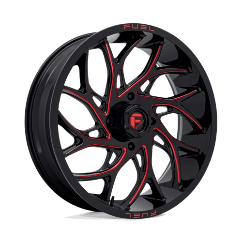 Fuel Utv D779 Runner Utv 22X7 +0 Gloss Black Milled Candy Red
