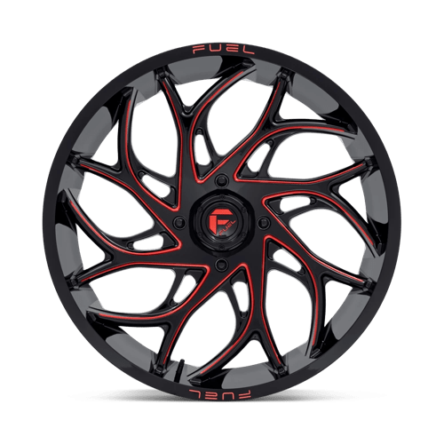 Fuel Utv D779 Runner Utv 24X7 +13 Gloss Black Milled Candy Red