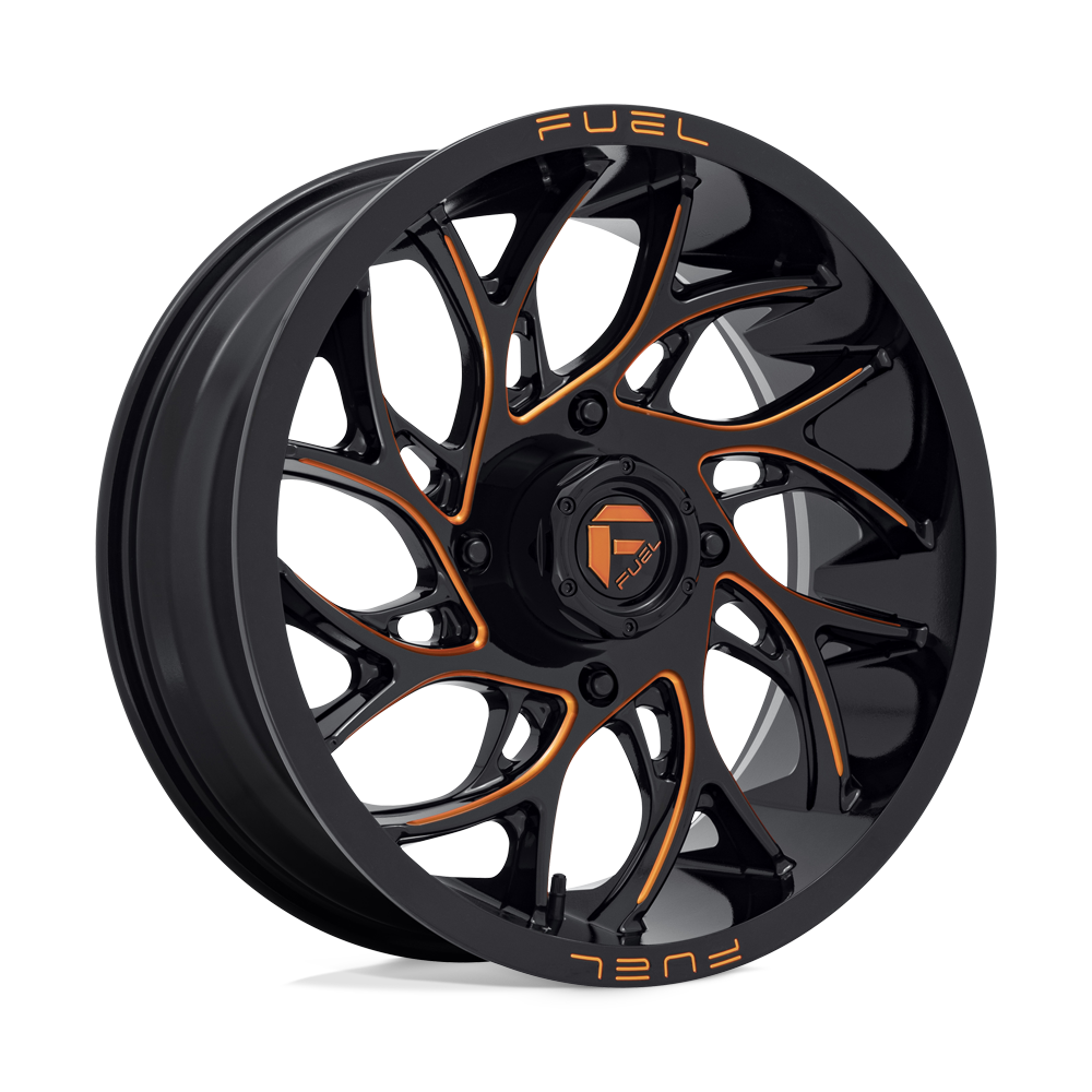 Fuel Utv D780 Runner Utv 22X7 +0 Gloss Black Milled Orange