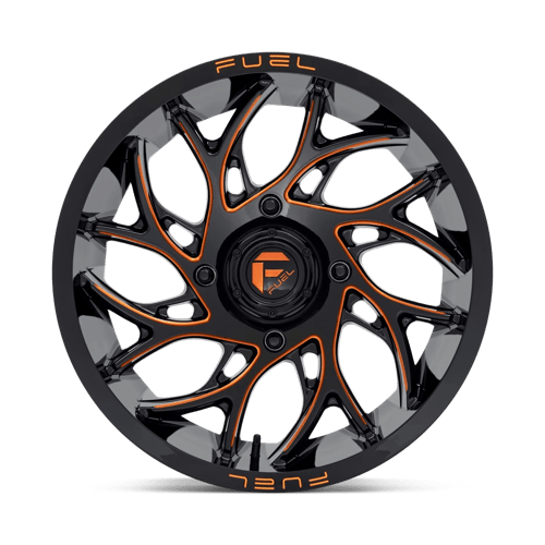 Fuel Utv D780 Runner Utv 20X7 +13 Gloss Black Milled Orange
