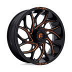Fuel Utv D780 Runner Utv 20X7 +13 Gloss Black Milled Orange