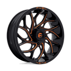 Fuel Utv D780 Runner Utv 20X7 +13 Gloss Black Milled Orange