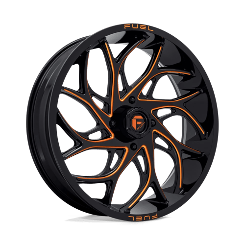 Fuel Utv D780 Runner Utv 24X7 +13 Gloss Black Milled Orange