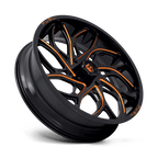 Fuel Utv D780 Runner Utv 24X7 +13 Gloss Black Milled Orange
