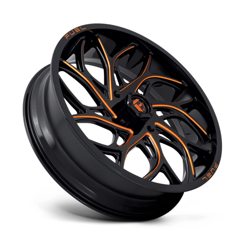 Fuel Utv D780 Runner Utv 24X7 +13 Gloss Black Milled Orange
