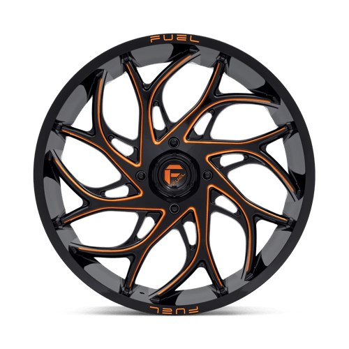 Fuel Utv D780 Runner Utv 24X7 +13 Gloss Black Milled Orange