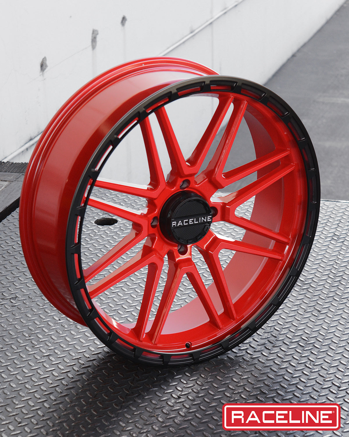 Raceline Wheels Krank-Xl Red/ 22X7 +0 Black