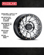 Raceline Wheels Squad Hyper 15X7 +10 Silver