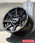 Raceline Wheels Hostage 14X7 -47 Black