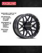 Raceline Wheels Krank 14X7 +10 Black