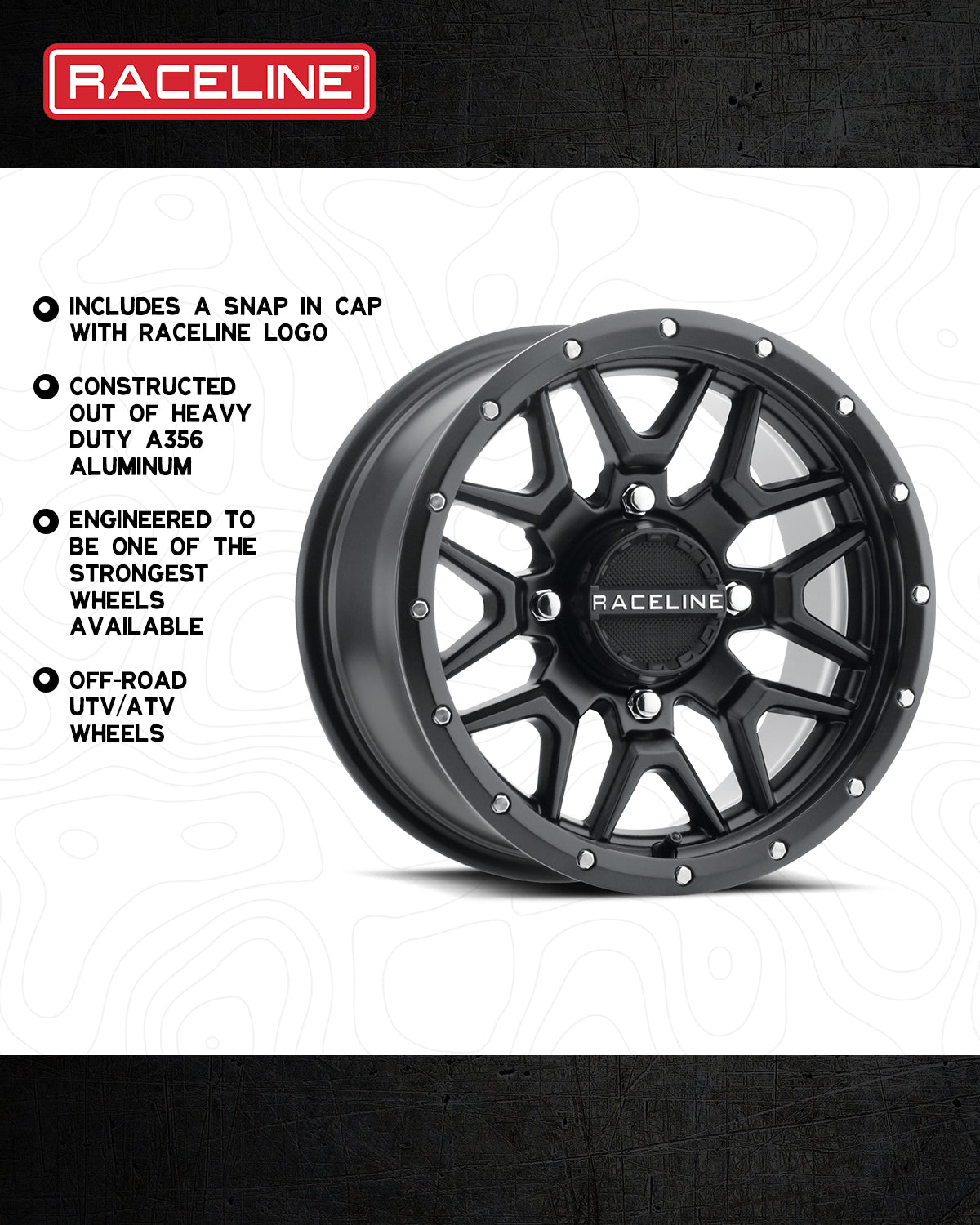 Raceline Wheels Krank 14X7 +10 Black