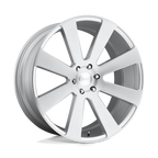 Dub 1Pc S213 8-Ball 22X9.5 +20 Gloss Silver Brushed