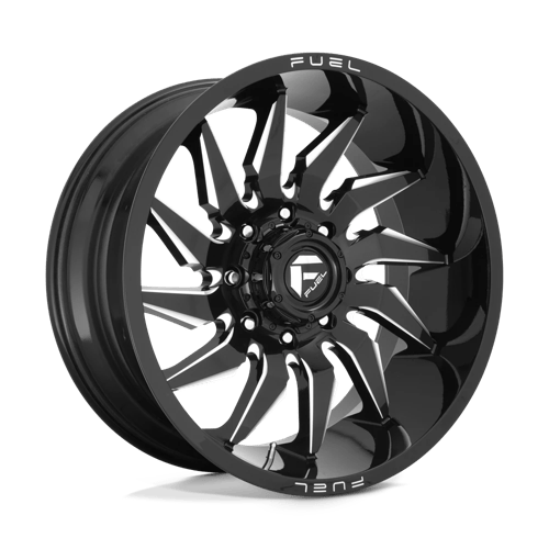 Fuel 1Pc D744 Saber 20X9 +1 Gloss Black Milled