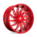 Fuel 1Pc D745 Saber 20X10 -18 Candy Red Milled
