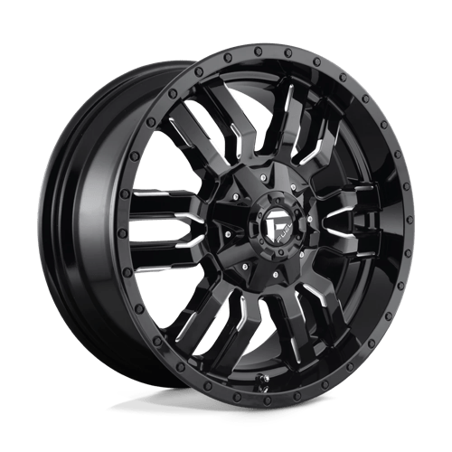Fuel 1Pc D595 Sledge 20X9 +35 Gloss Black Milled