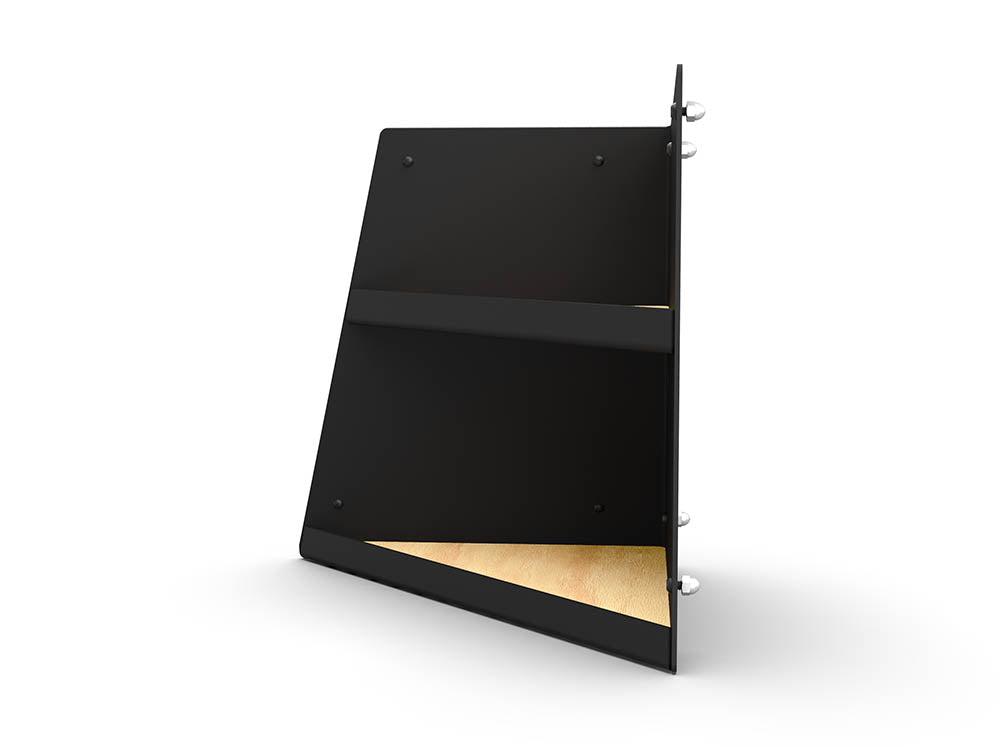 Right Hand Shallow Angled Shelf - Black