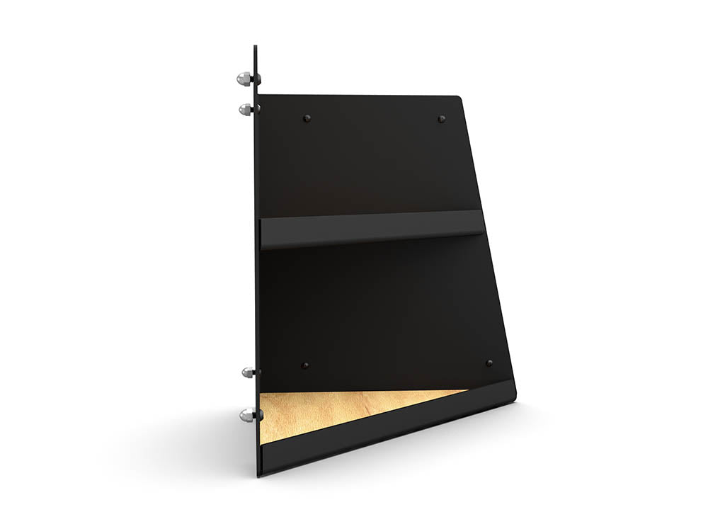 Left Hand Shallow Angled Shelf - Black