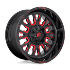 Fuel 1Pc D612 Stroke 17X9 -12 Gloss Black Red Tinted Clear