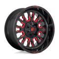 Fuel 1Pc D612 Stroke 22X10 +10 Gloss Black Red Tinted Clear