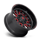Fuel 1Pc D612 Stroke 22X10 +10 Gloss Black Red Tinted Clear