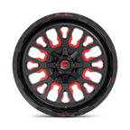 Fuel 1Pc D612 Stroke 20X9 +19 Gloss Black Red Tinted Clear