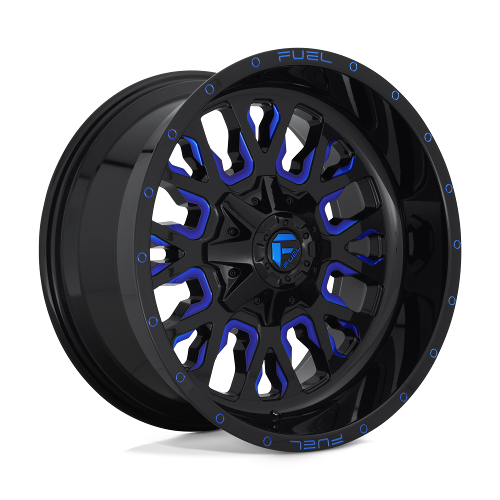 Fuel 1Pc D645 Stroke 20X10 -18 Gloss Black Blue Tinted Clear