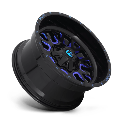 Fuel 1Pc D645 Stroke 20X10 -19 Gloss Black Blue Tinted Clear