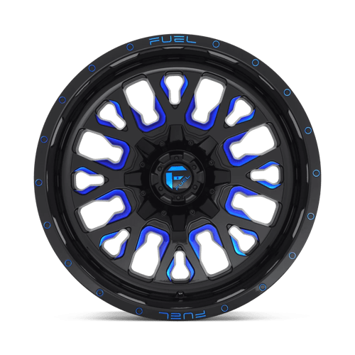 Fuel 1Pc D645 Stroke 20X9 +20 Gloss Black Blue Tinted Clear