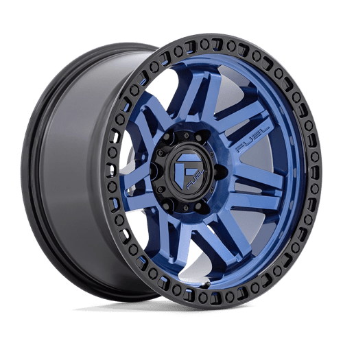 Fuel 1Pc D813 Syndicate 17X9 +1 Dark Blue W/ Black Ring