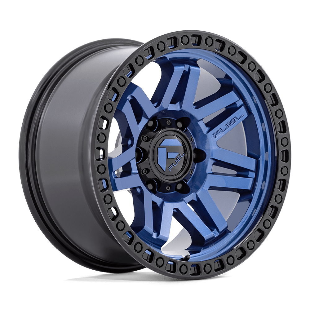 Fuel 1Pc D813 Syndicate 17X9 -12 Dark Blue W/ Black Ring