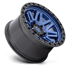 Fuel 1Pc D813 Syndicate 17X9 +1 Dark Blue W/ Black Ring