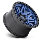 Fuel 1Pc D813 Syndicate 17X9 +1 Dark Blue W/ Black Ring