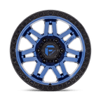 Fuel 1Pc D813 Syndicate 17X9 +1 Dark Blue W/ Black Ring