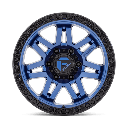 Fuel 1Pc D813 Syndicate 17X9 -12 Dark Blue W/ Black Ring