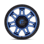 Fuel 1Pc D813 Syndicate 17X9 +1 Dark Blue W/ Black Ring
