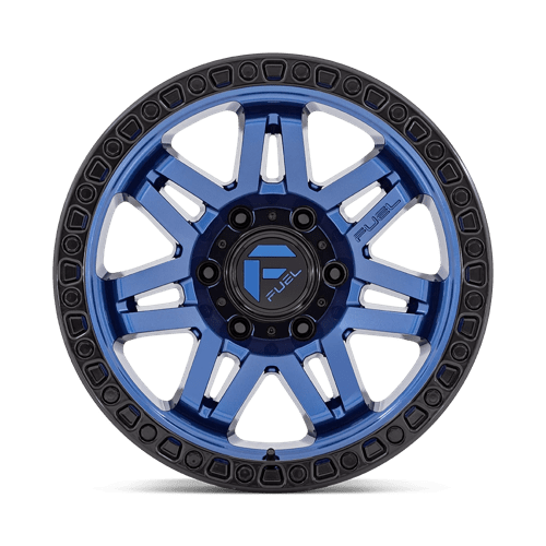 Fuel 1Pc D813 Syndicate 17X9 -12 Dark Blue W/ Black Ring