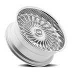 Dazz Seville 24X10 +22 Gloss Silver W/ Brushed / Chrome Stainless Steel Lip