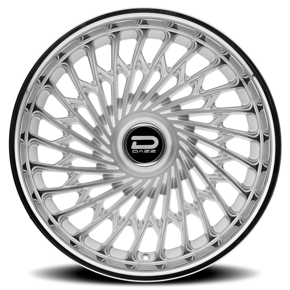 Dazz Seville 24X10 +22 Gloss Silver W/ Brushed / Chrome Stainless Steel Lip