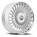 Dazz Seville 26X9 +0 Gloss Silver W/ Brushed / Chrome Stainless Steel Lip