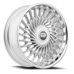 Dazz Seville 26X9 +0 Gloss Silver W/ Brushed / Chrome Stainless Steel Lip