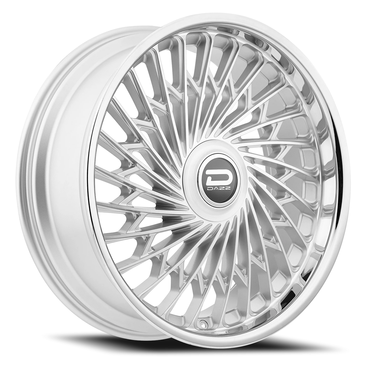 Dazz Seville 26X9 +0 Gloss Silver W/ Brushed / Chrome Stainless Steel Lip