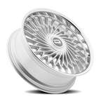 Dazz Seville 26X9 +0 Gloss Silver W/ Brushed / Chrome Stainless Steel Lip