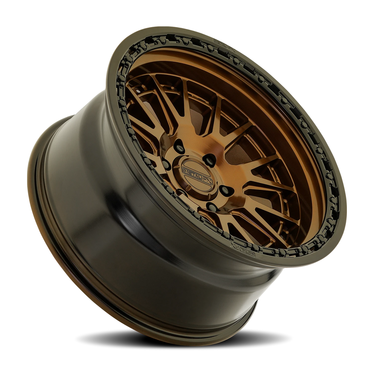 Metal-FX Slayer Truck 20X9 +0 Smoked Bronze W/ Gloss Black Lip