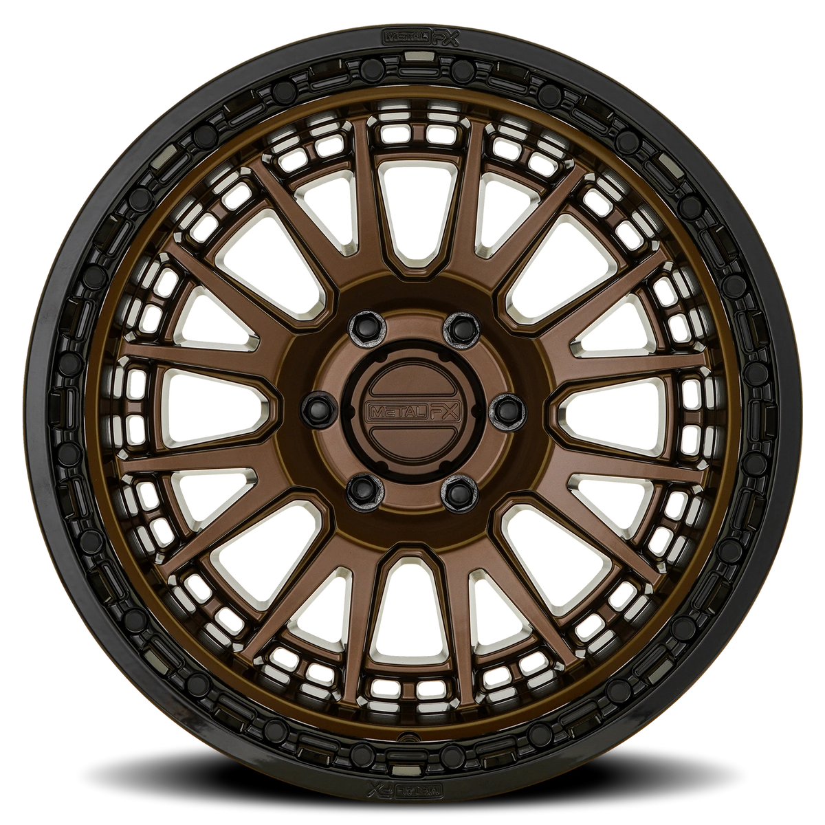 Metal-FX Slayer Truck 20X9 +0 Smoked Bronze W/ Gloss Black Lip