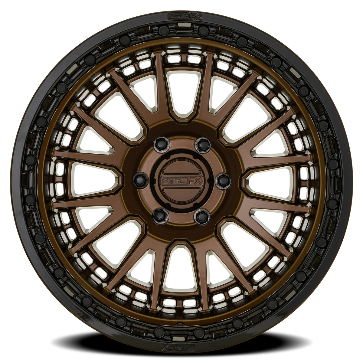 Metal-FX Slayer Truck 20X9 +0 Smoked Bronze W/ Gloss Black Lip