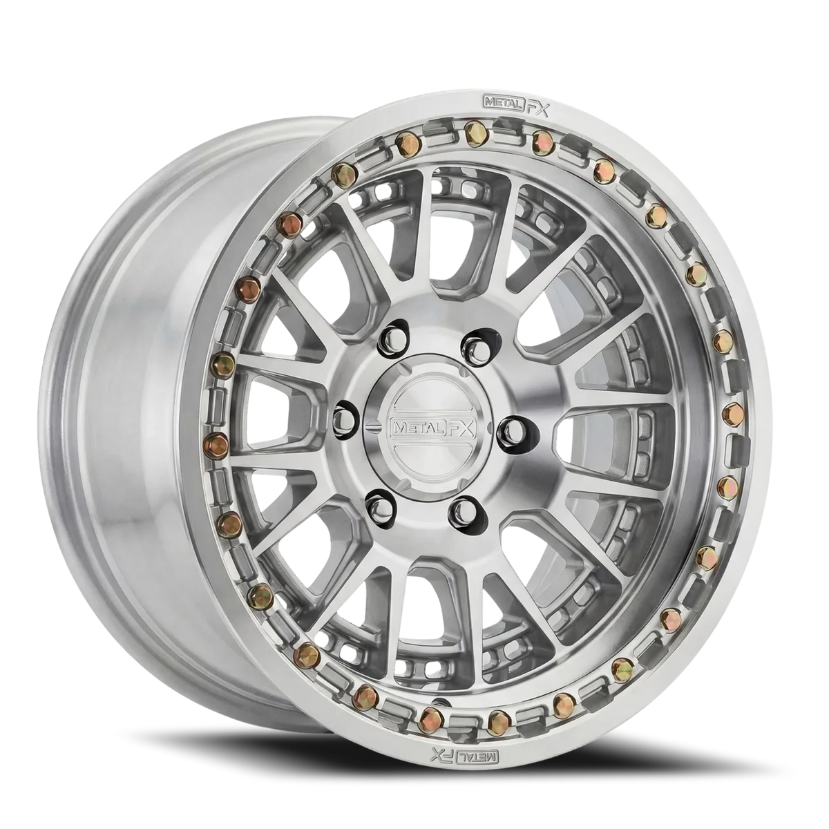 Metal-FX Slayer Truck 17X9 -12 Gloss Silver Machined