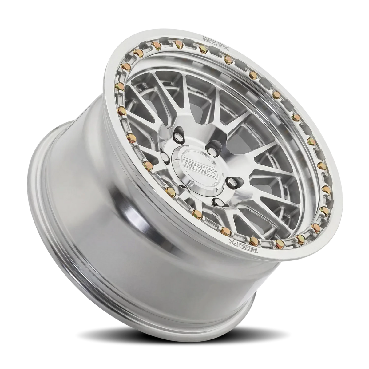 Metal-FX Slayer Truck 17X9 -12 Gloss Silver Machined