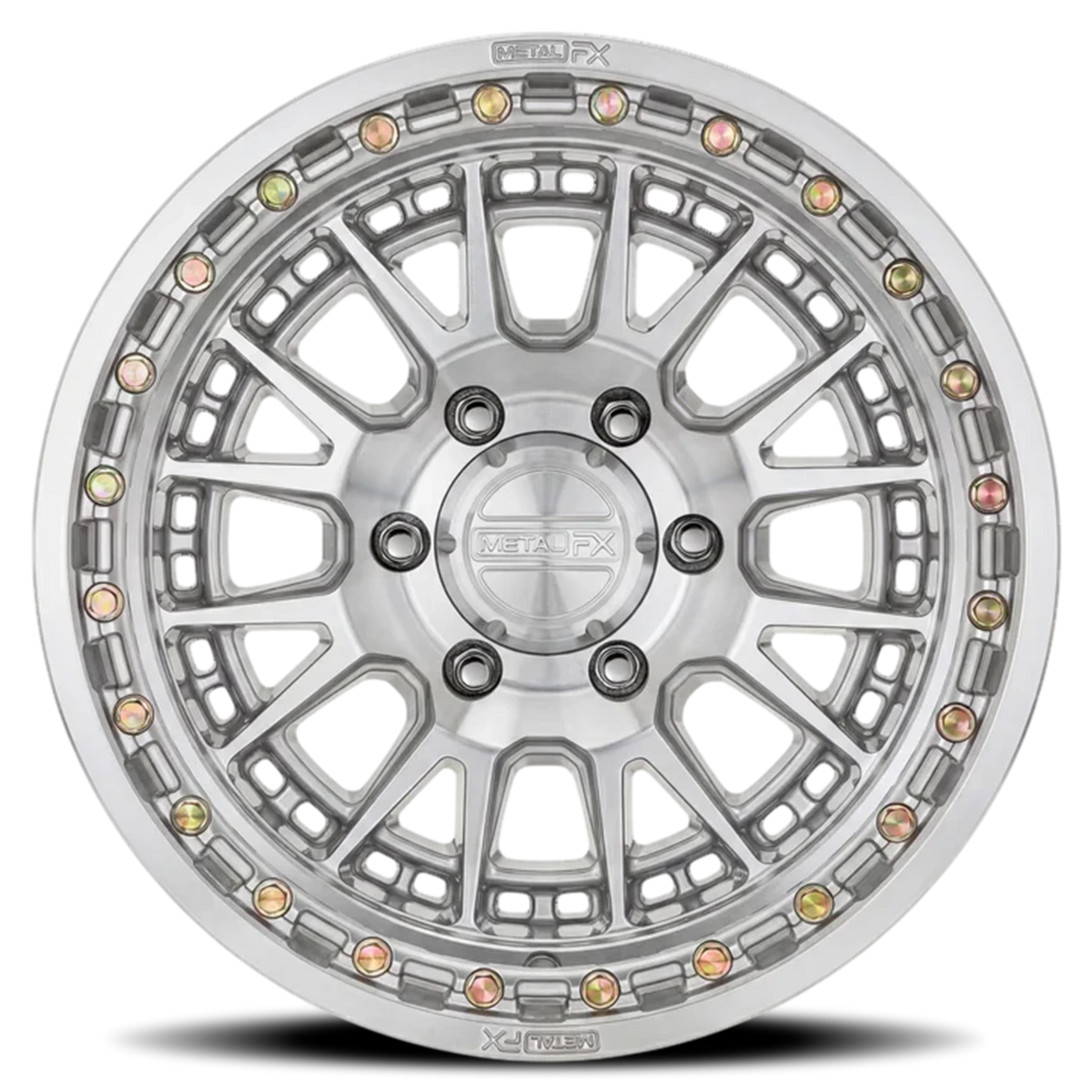 Metal-FX Slayer Truck 17X9 -12 Gloss Silver Machined