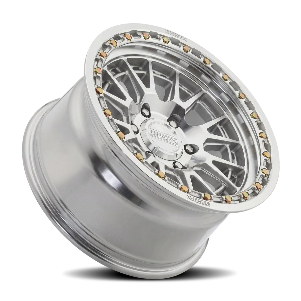 Metal-FX Slayer Truck 17X9 -12 Gloss Silver Machined