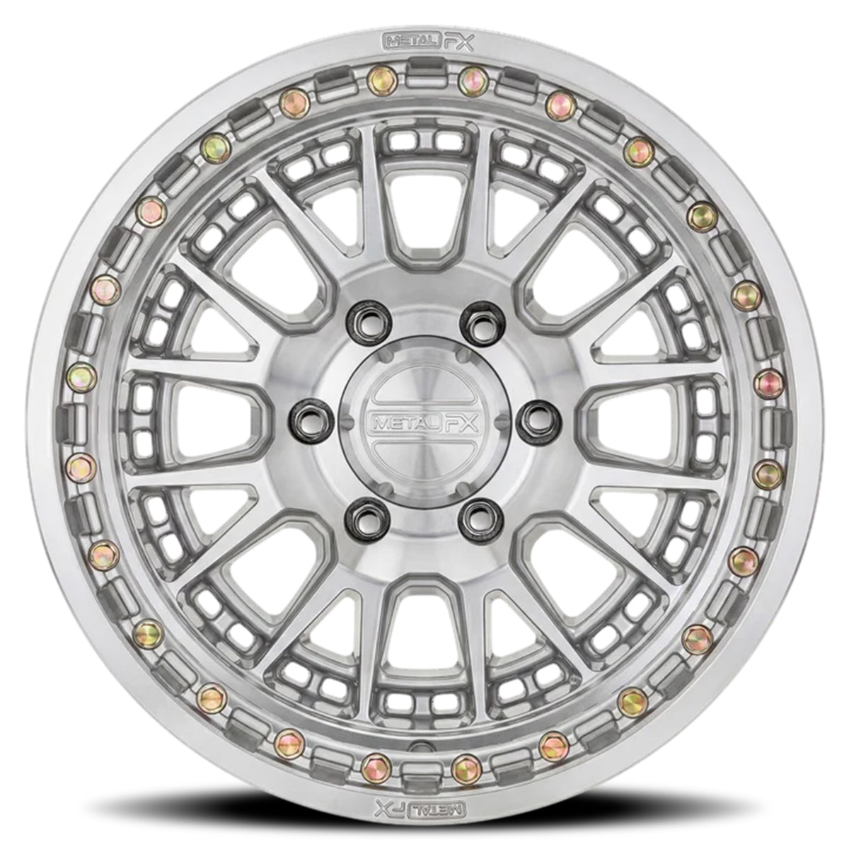 Metal-FX Slayer Truck 17X9 -12 Gloss Silver Machined